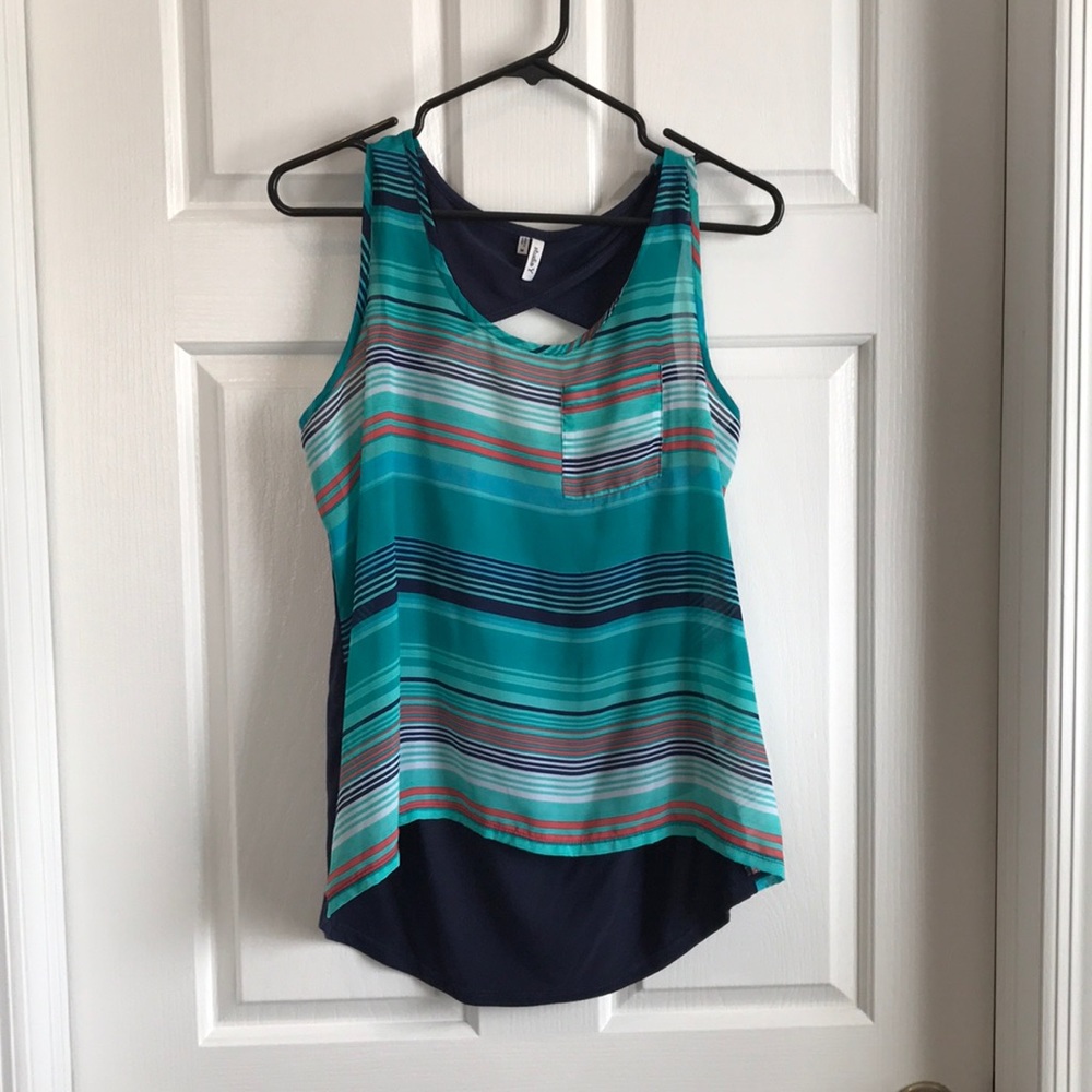 Navy/Teal size medium tank